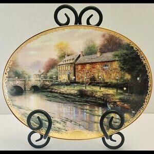Vintage Thomas Kinkade Lamplight Inn Vil.  3rd Iss. Bradford Exchange Plate 349A